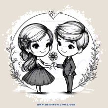kissing couple picture with flowers