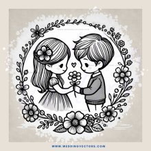 children hugging in picture with flowers