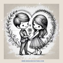 a boy and girl holding hands