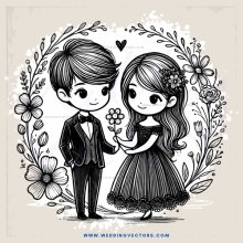 a boy and girl posing for picture