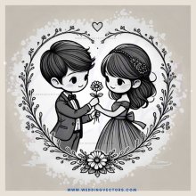 couple holding flower leaf bouquet