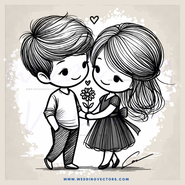 two kids hugging with a flower