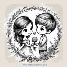 a couple in an illustration