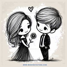 a boy and girl standing next to each other