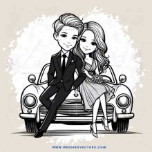 a couple on top of a car