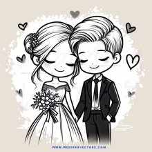 a couple on their wedding day