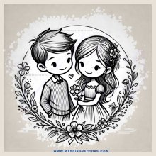 a boy and girl hugging in a circle