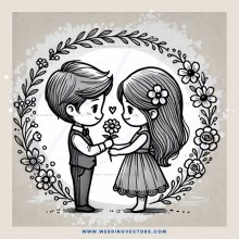 boy and girl leaning in for kiss