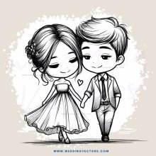 a couple in black and white