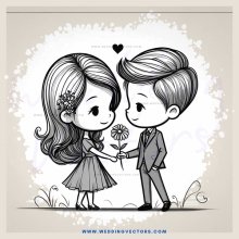 two people holding hands and a flower