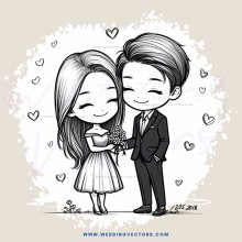 couple posing with flowers on 15th july 2018