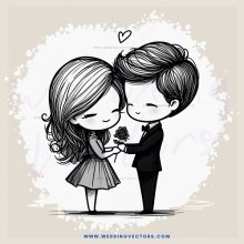 a couple's kiss in black and white