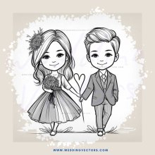 a girl and boy holding hands