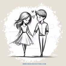 boy and girl holding hands