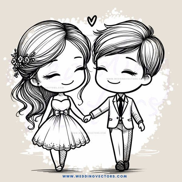 two lovebirds holding hands