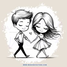 two people holding hands and dancing together