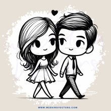 a couple walking hand in hand