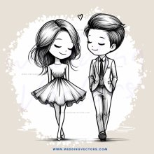 a boy and girl standing side by side