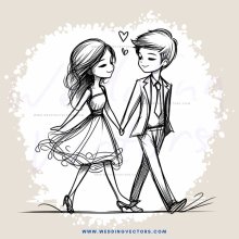 boy and girl holding hands in love