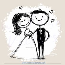 a couple in wedding attire