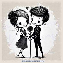 a cartoon picture of couple