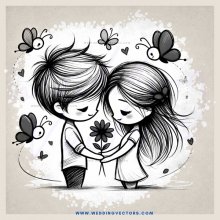 a boy and girl hugging