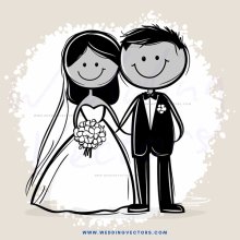a happy bride and groom