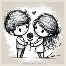 a couple in black and white