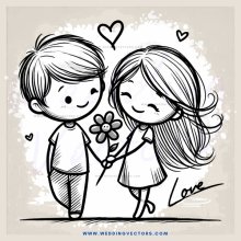 a boy and girl hugging with love in their hearts
