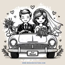 newlywed carriage