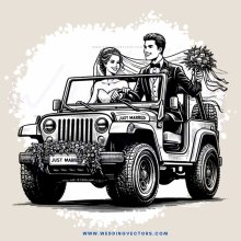 just married jeep
