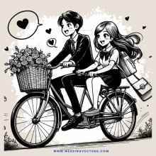 man and woman on bike