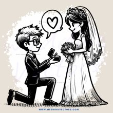 engagement ring exchange in animation