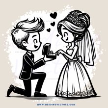 wedding engagement picture in black and white style