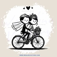 two people riding a bike