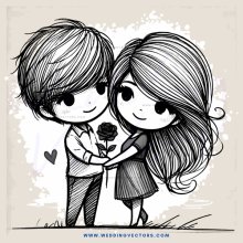 two people holding hands and flowers