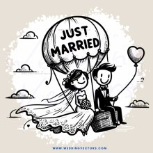 married couple on balloon