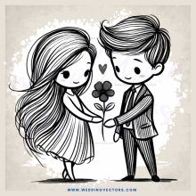 two people holding flowers