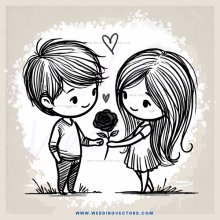 two people holding hands and flowers