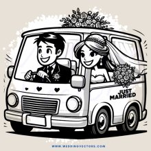 a wedding in a van