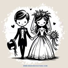 a couple on their wedding day