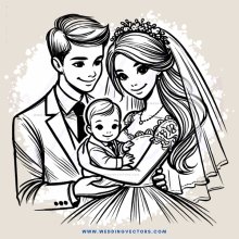 a family photo in black and white