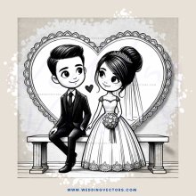 a couple sitting together on a bench with their wedding rings