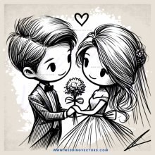 a couple exchanging vows