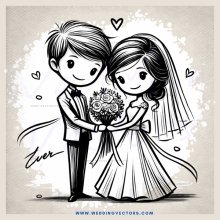 a couple's wedding day picture