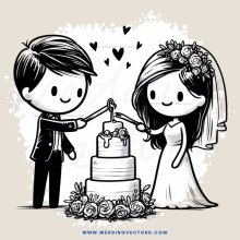 a wedding cake cutting ceremony