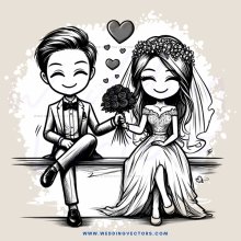 a boy and girl sitting together on a bench
