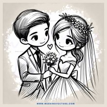 a boy and girl sharing a flower