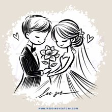 a boy and girl holding a flower