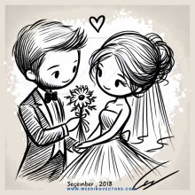 wedding couple's picture in black and white (september 7, 2018)